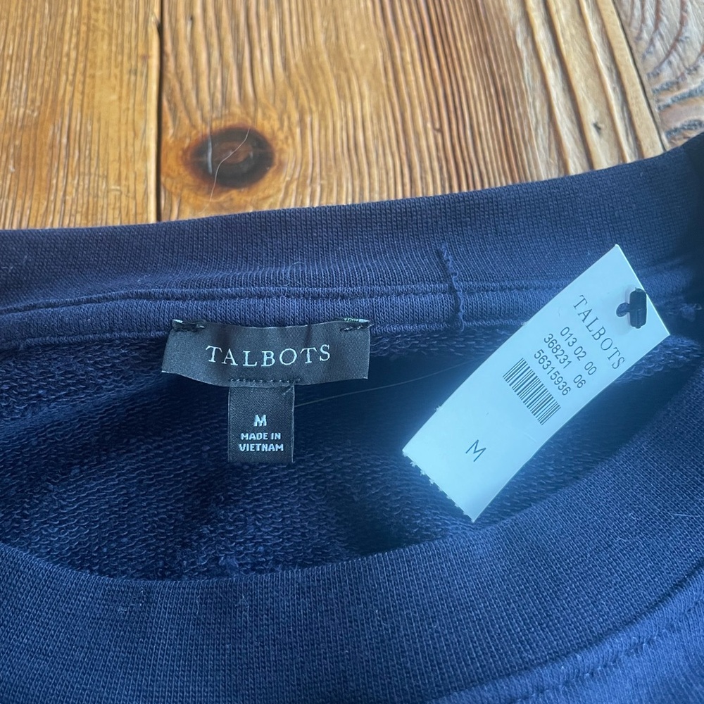 Talbots Dog Days Blouson Sleeve Sweatshirt-New w/ Tag - Picture 6 of 6